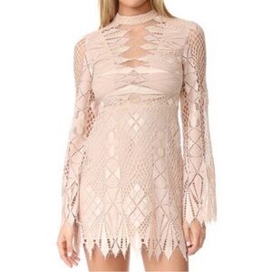 Free People Pink Long Sleeve Dress